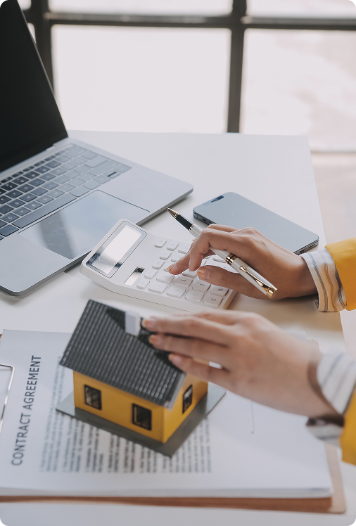 Property tax calculation with a house model and calculator